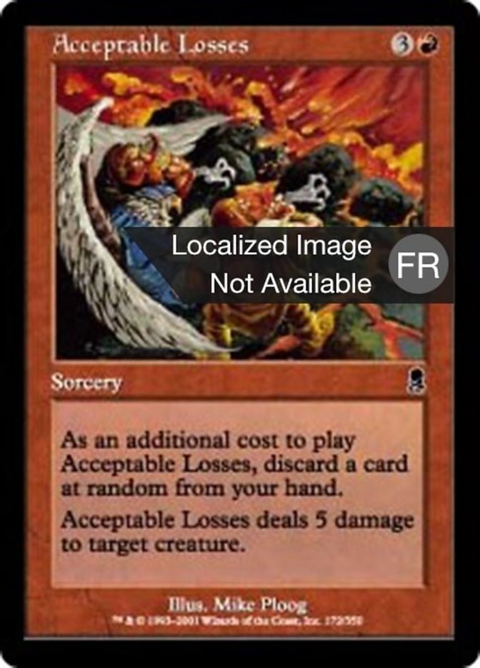 image Pertes acceptables