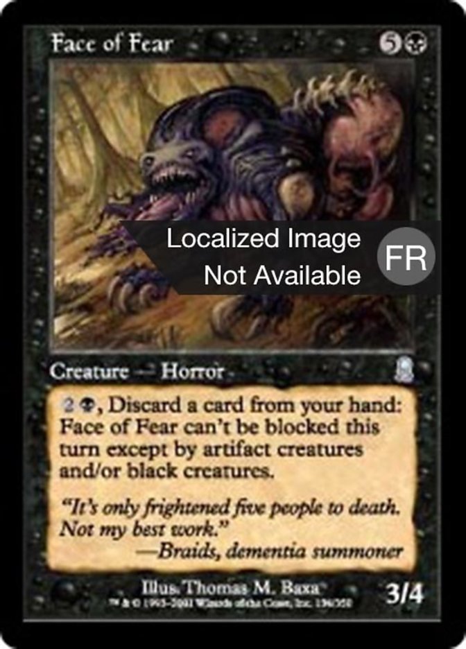 image Visage de la peur