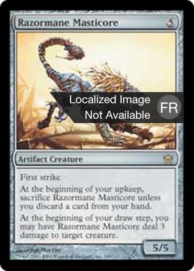 image Masticore à crinière tranchante