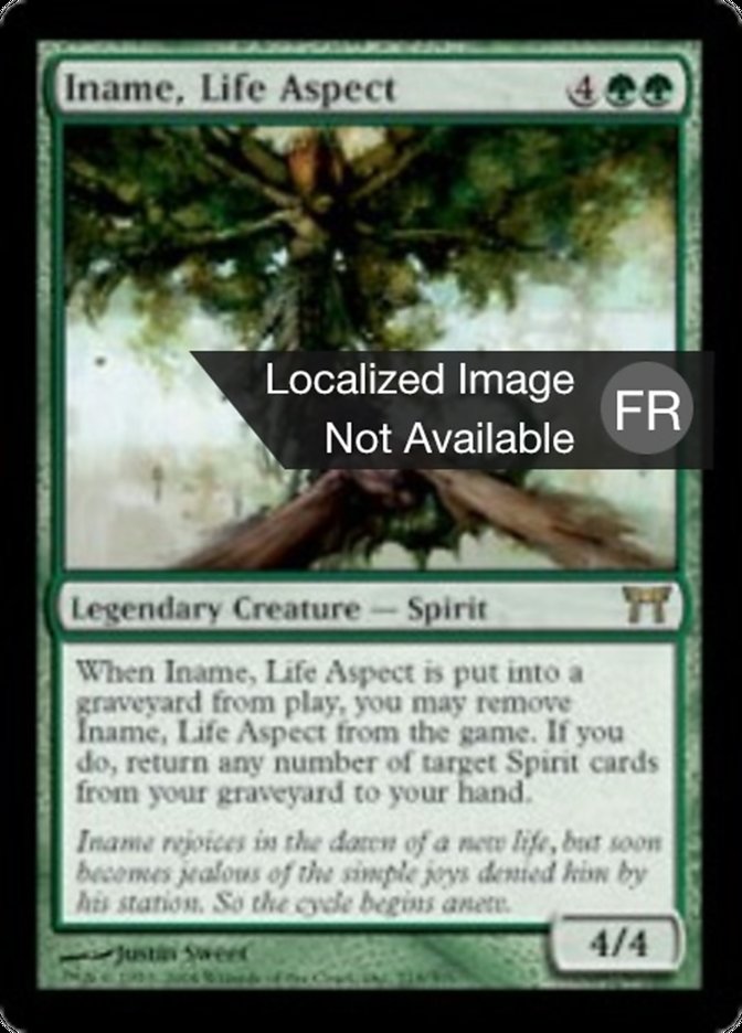 image Iname, aspect de la Vie