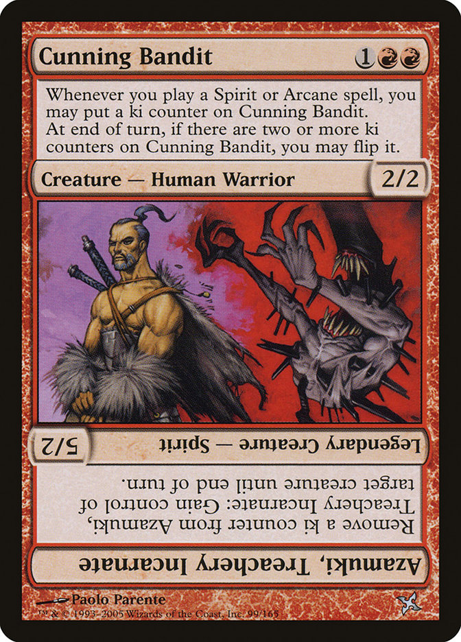 image Cunning Bandit // Azamuki, Treachery Incarnate