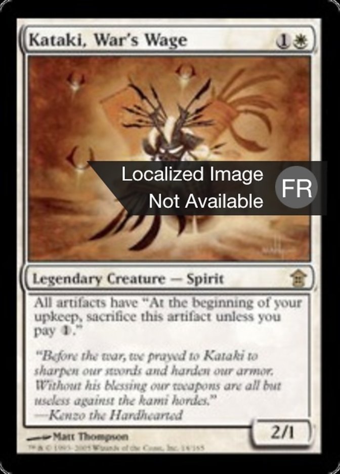 image Kataki, tribut de la guerre