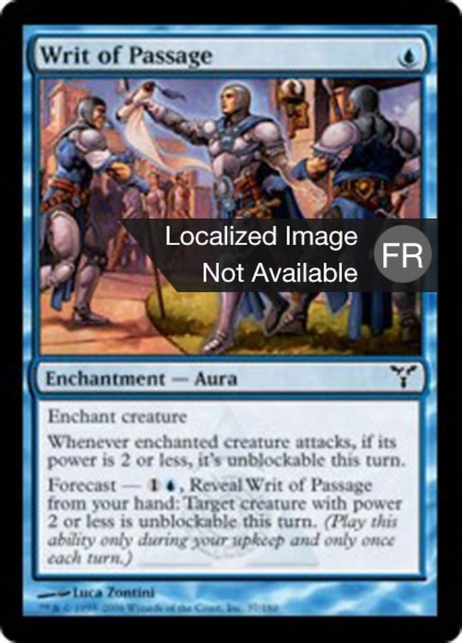 image Lettre de passage