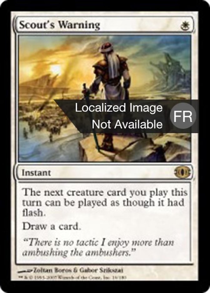 image Avertissement de l'éclaireur