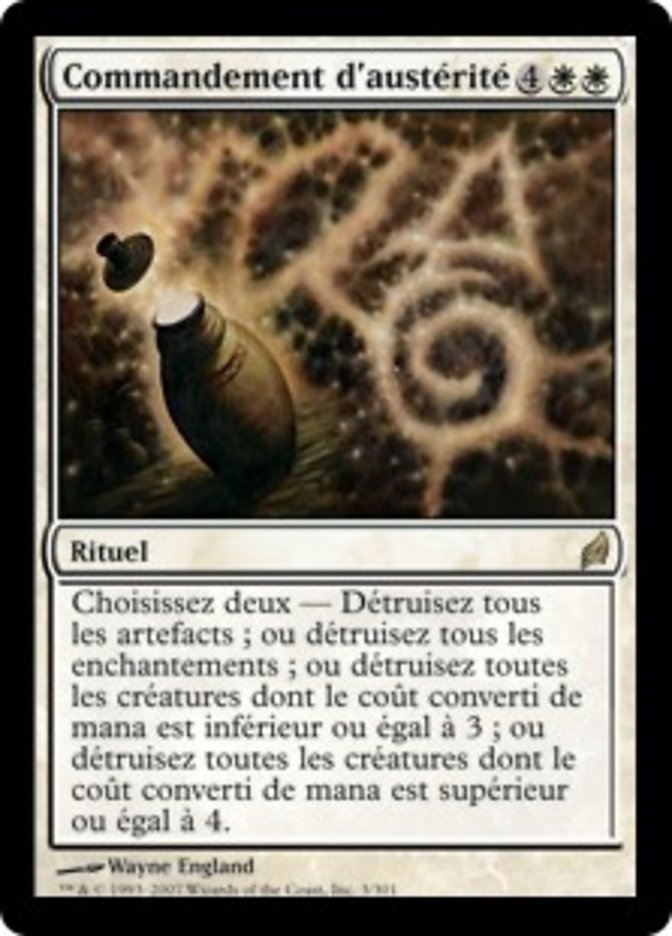 image Commandement d'austérité