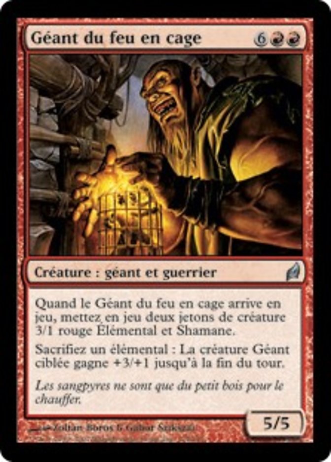 image Géant du feu en cage