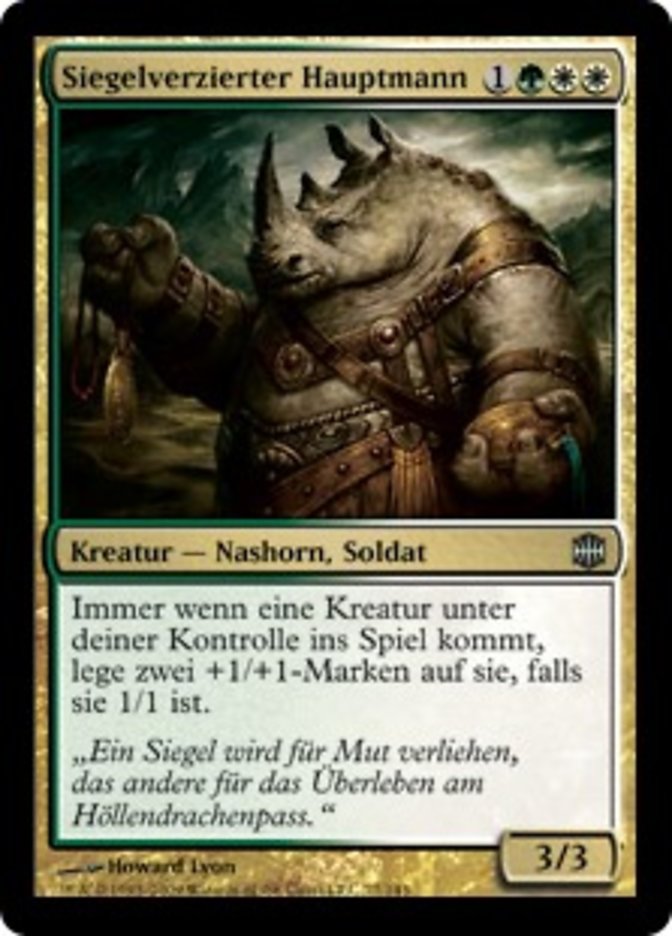 Siegelverzierter Hauptmann
