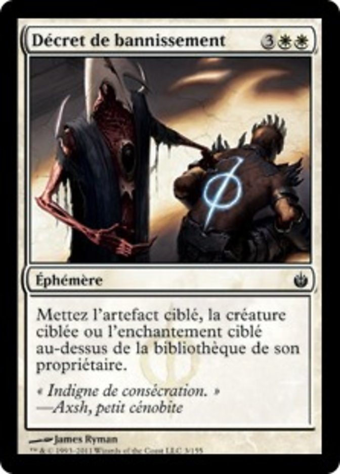 image Décret de bannissement