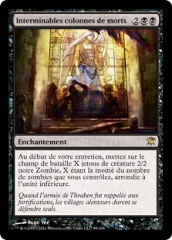 image Interminables colonnes de morts