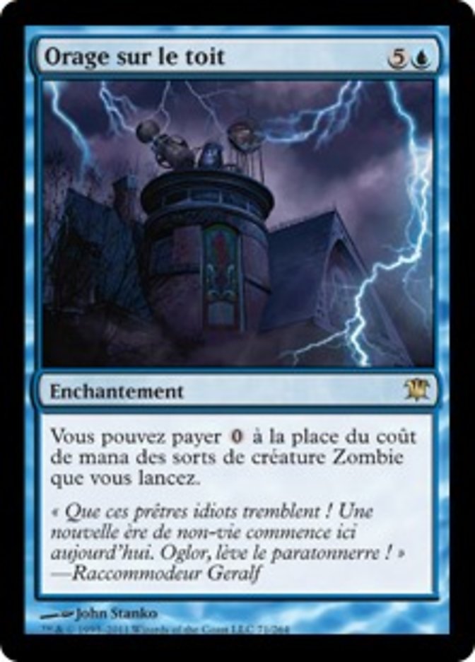 image Orage sur le toit