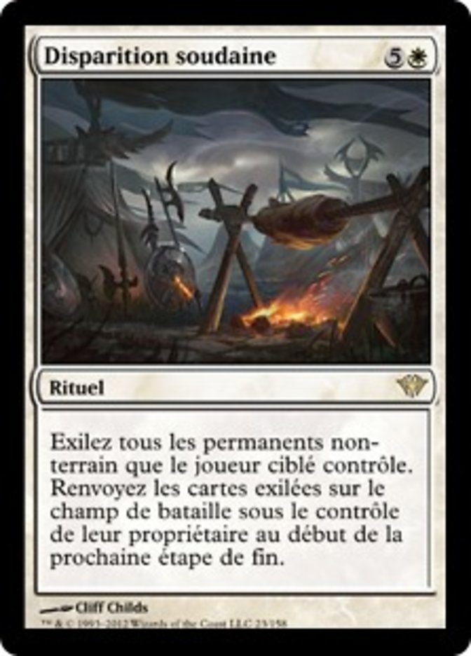 image Disparition soudaine