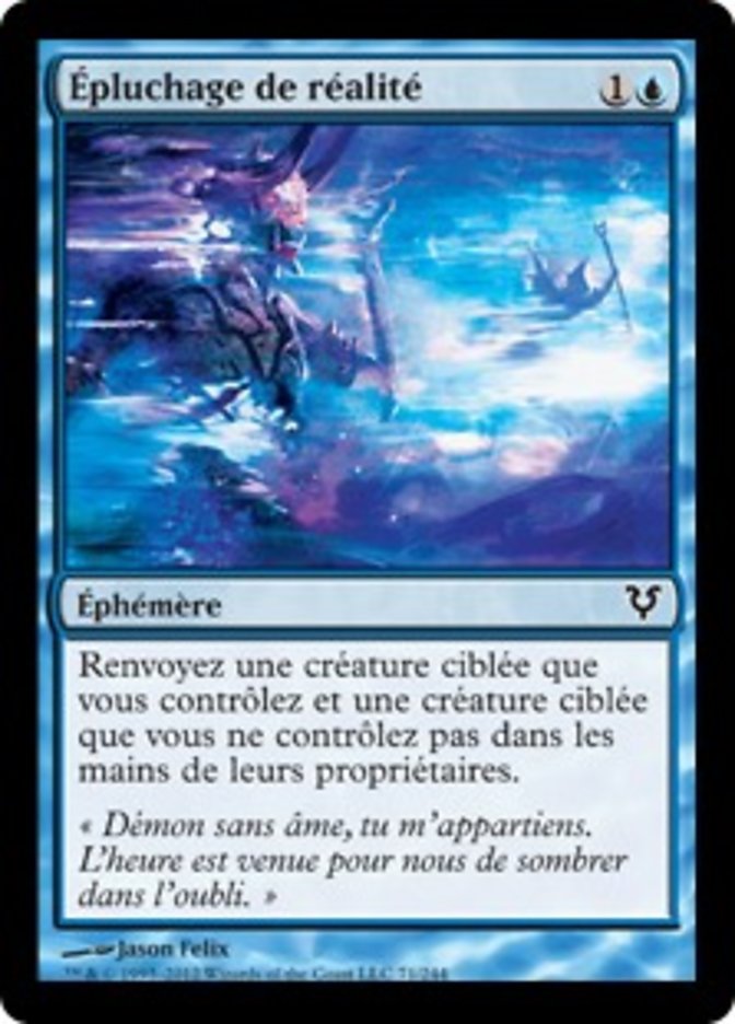 image Épluchage de réalité