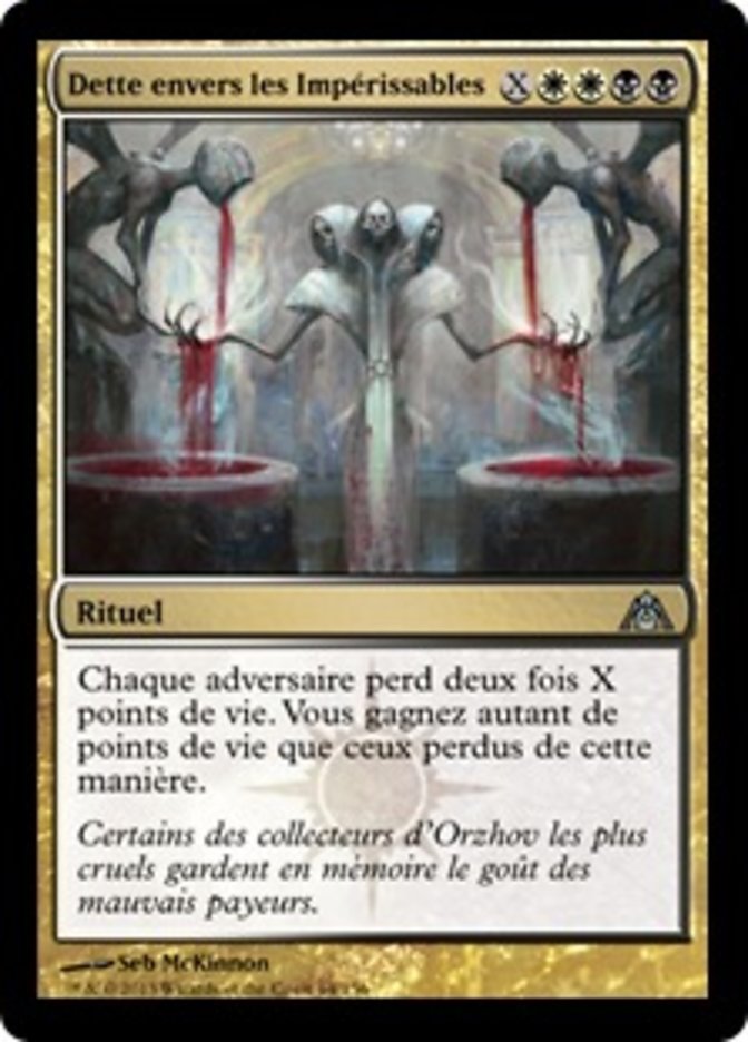 image Dette envers les Impérissables