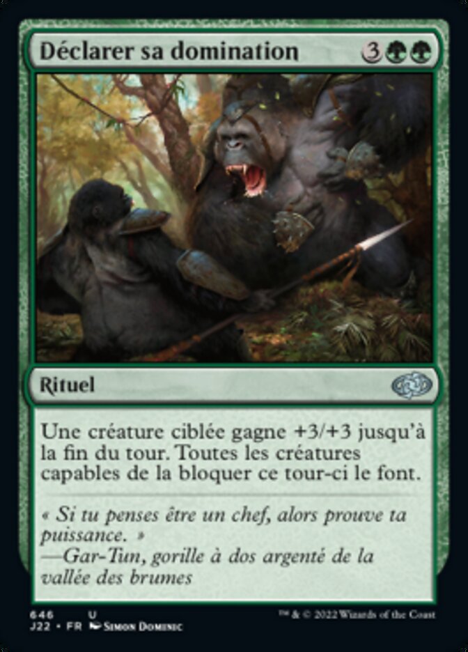 image Déclarer sa domination