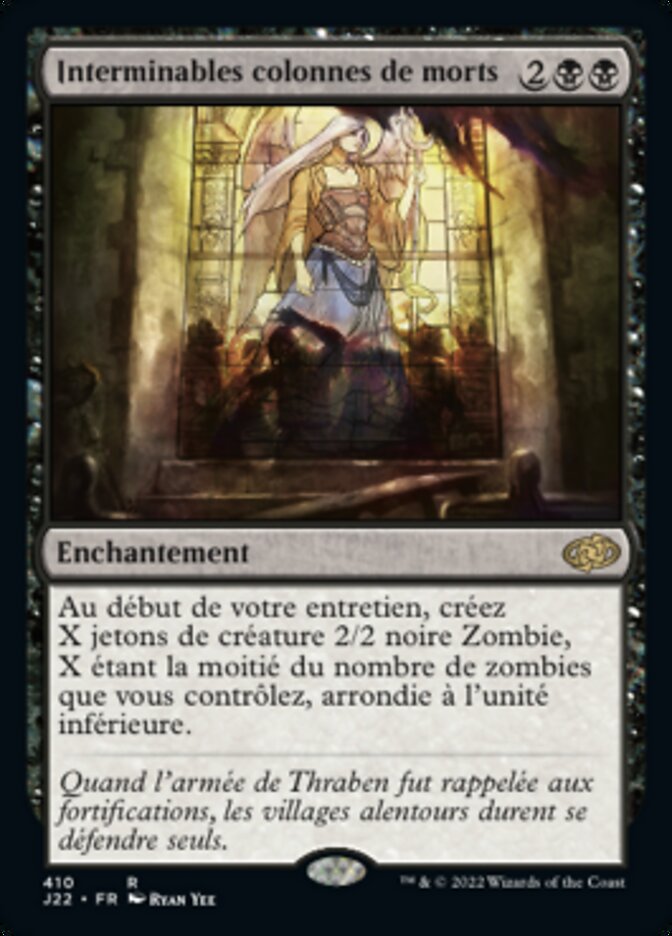 image Interminables colonnes de morts