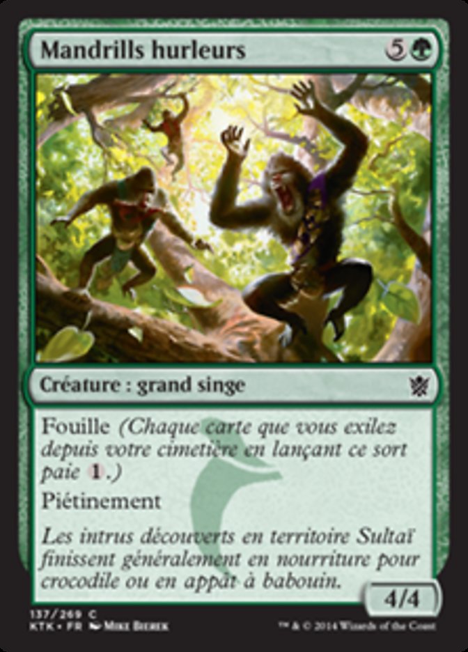 image Mandrills hurleurs