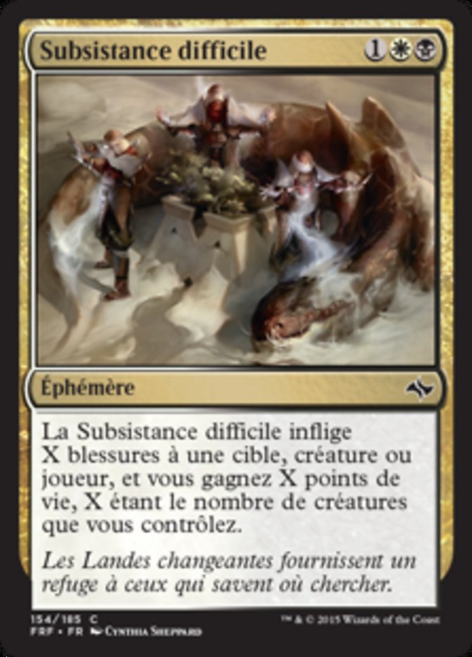 image Subsistance difficile