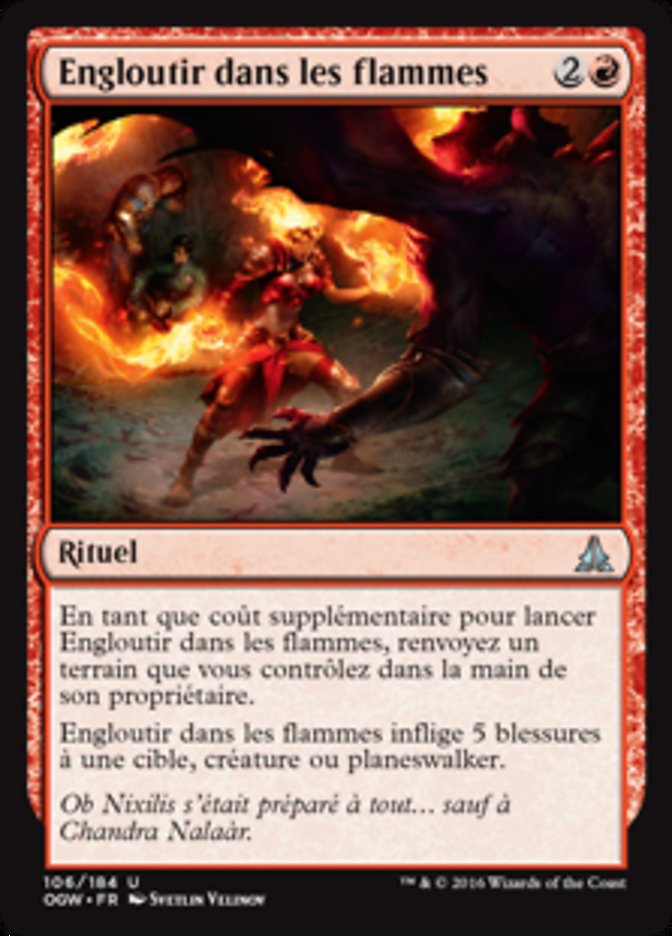 image Engloutir dans les flammes