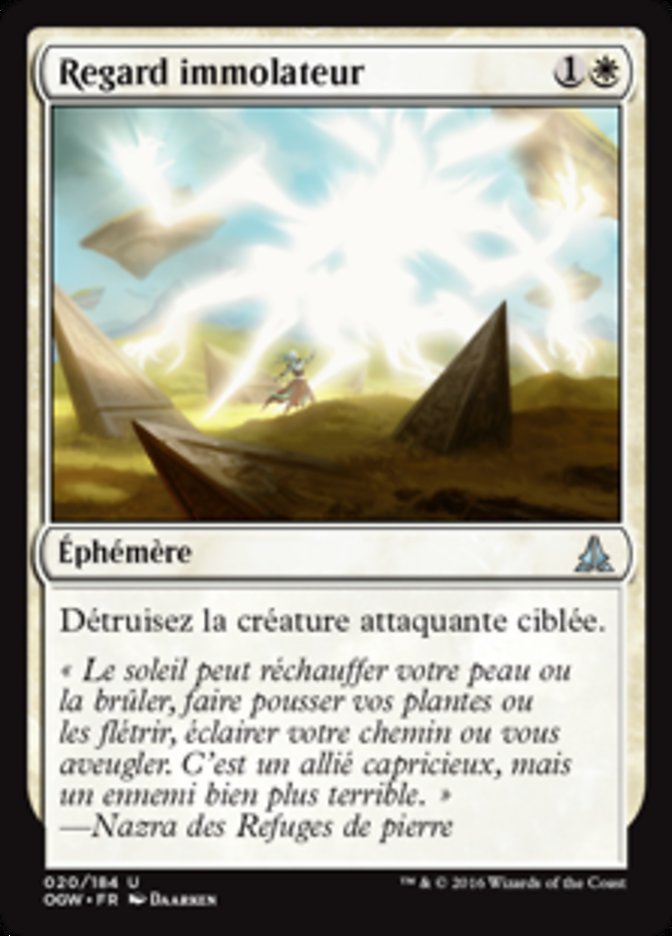 image Regard immolateur