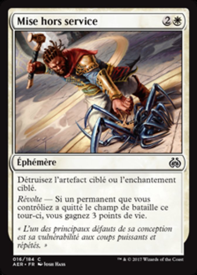 image Mise hors service