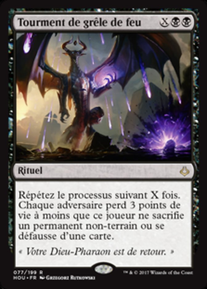 image Tourment de grêle de feu