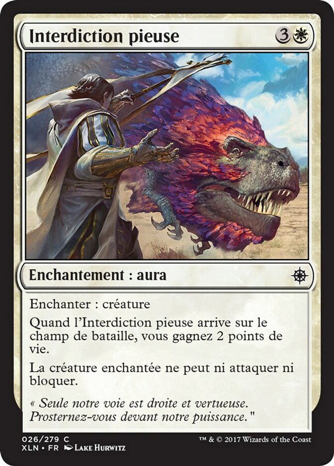 image Interdiction pieuse