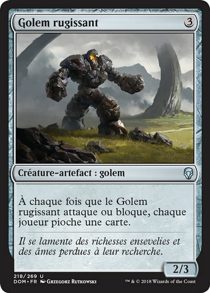 image Golem rugissant