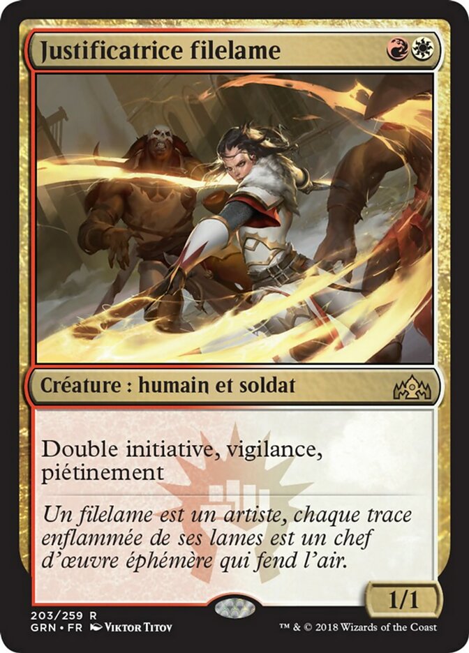 image Justificatrice filelame