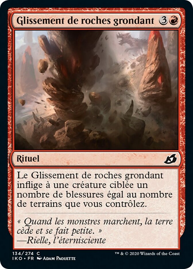 image Glissement de roches grondant