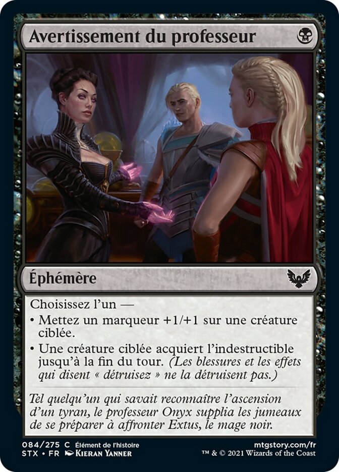 image Avertissement du professeur