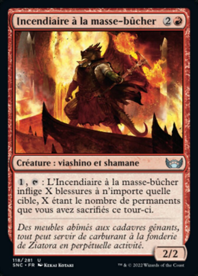 image Incendiaire à la masse-bûcher