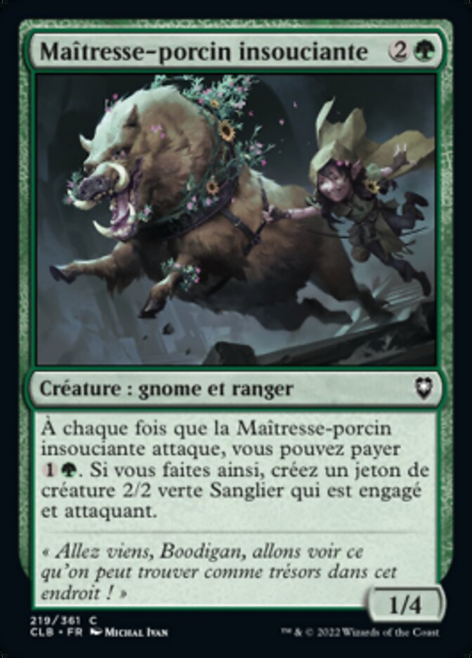 image Maîtresse-porcin insouciante