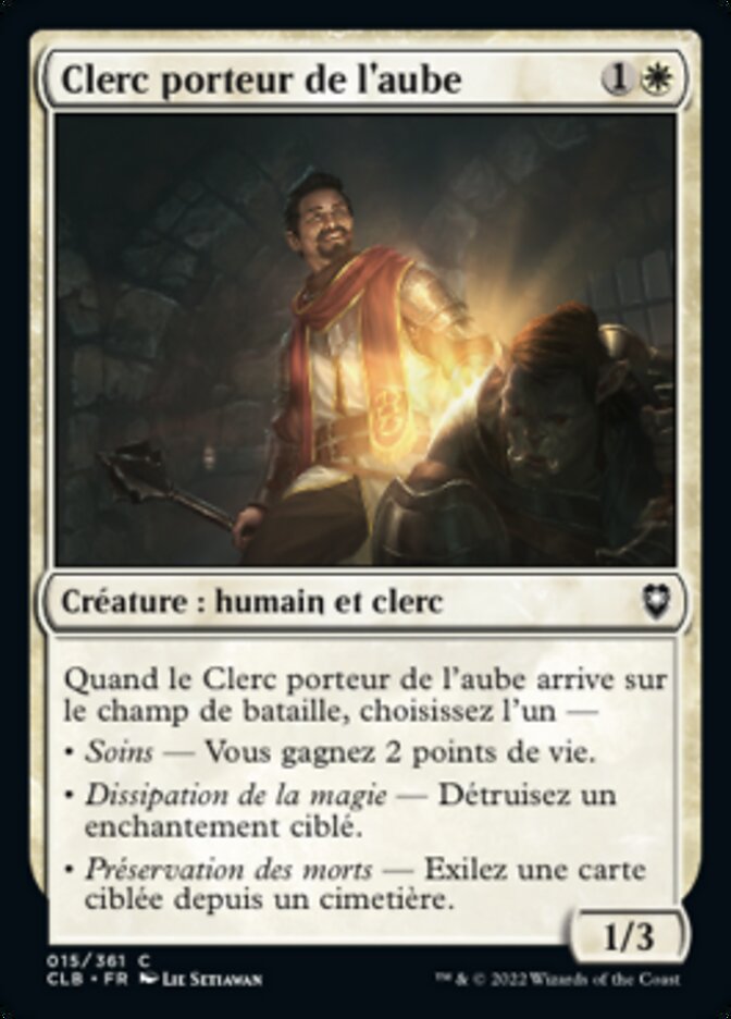 image Clerc porteur de l'aube