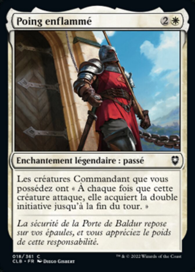 image Poing enflammé