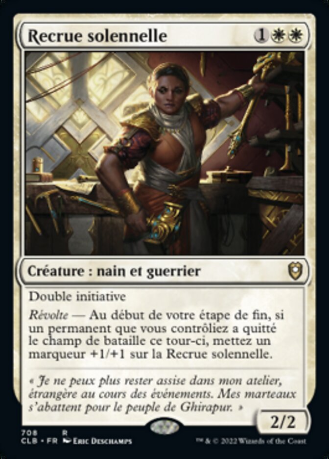 image Recrue solennelle