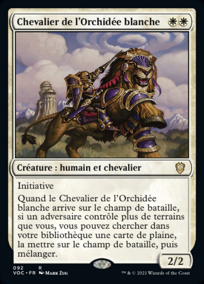 image Chevalier de l'Orchidée blanche