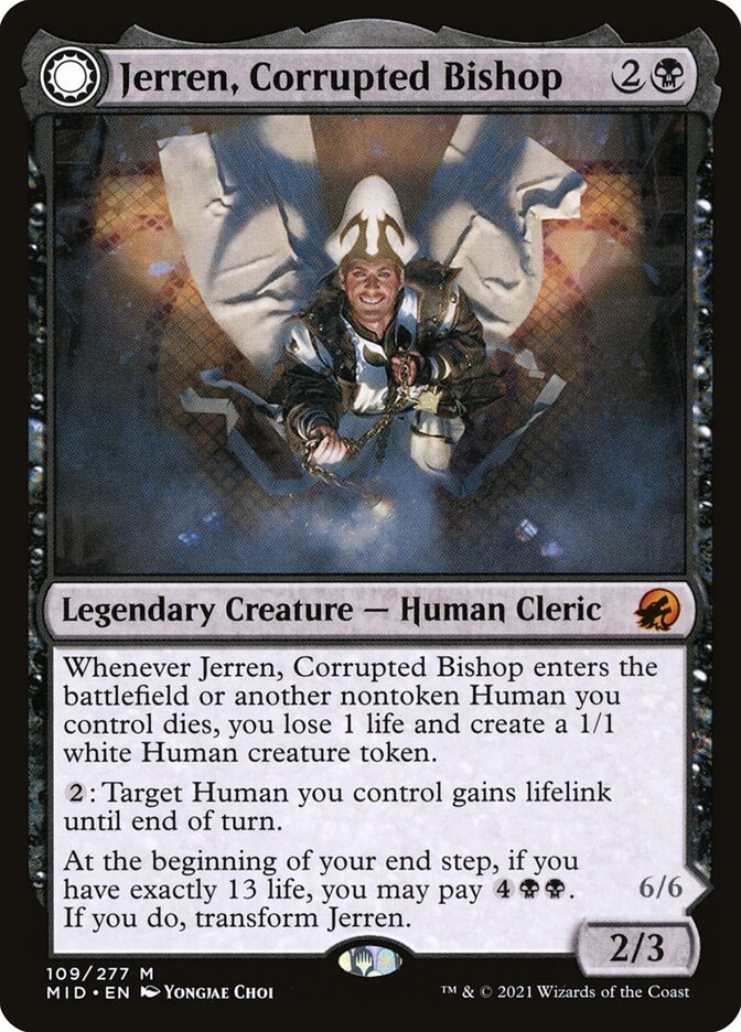 image Jerren, Corrupted Bishop // Ormendahl, the Corrupter