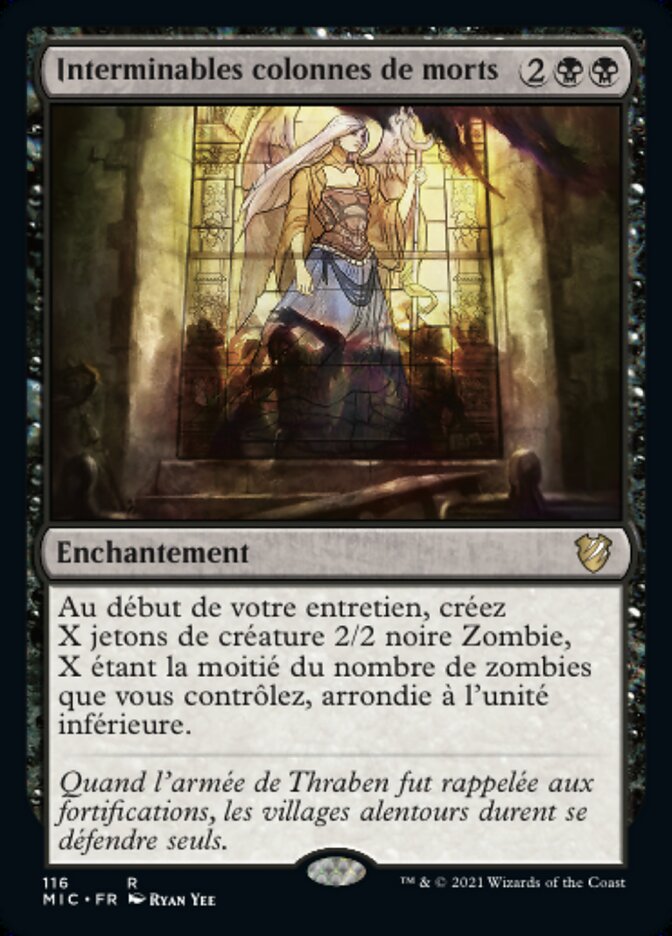 image Interminables colonnes de morts