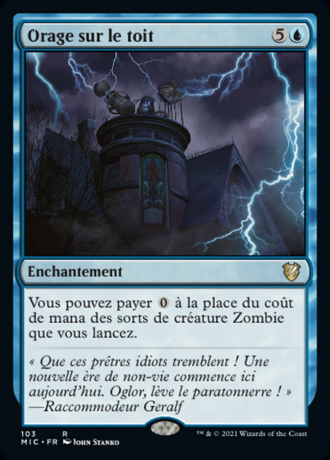 image Orage sur le toit