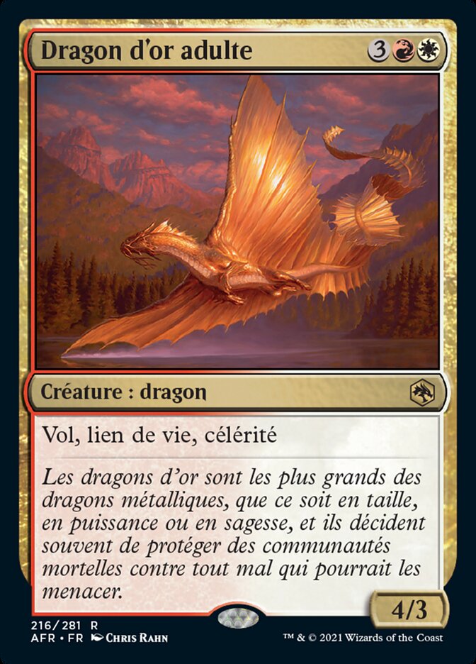 image Dragon d'or adulte