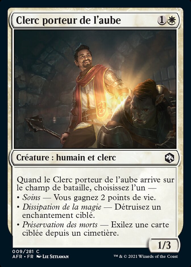 image Clerc porteur de l'aube