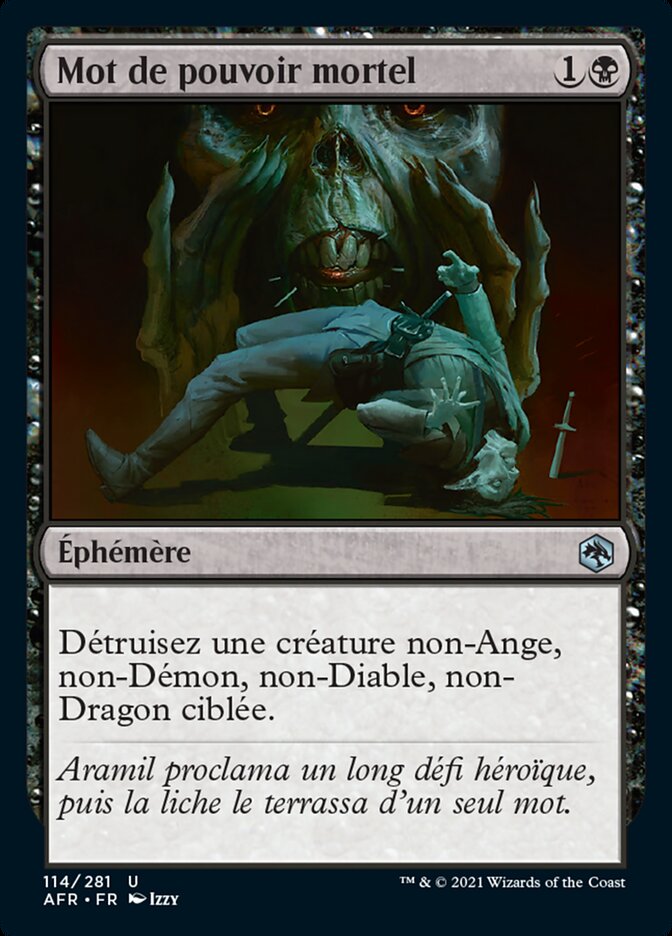 image Mot de pouvoir mortel