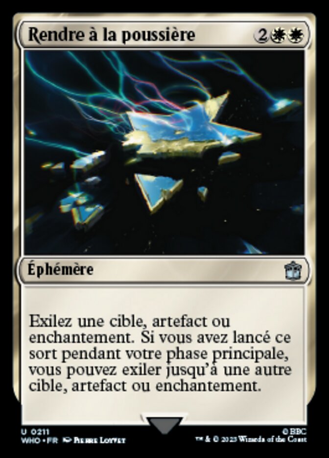 image Rendre à la poussière