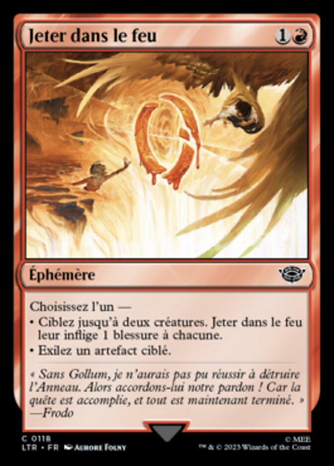 image Jeter dans le feu