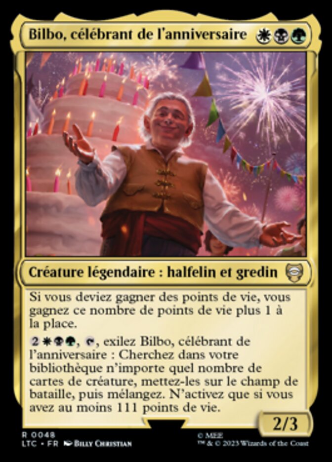 image Bilbo, célébrant de l'anniversaire