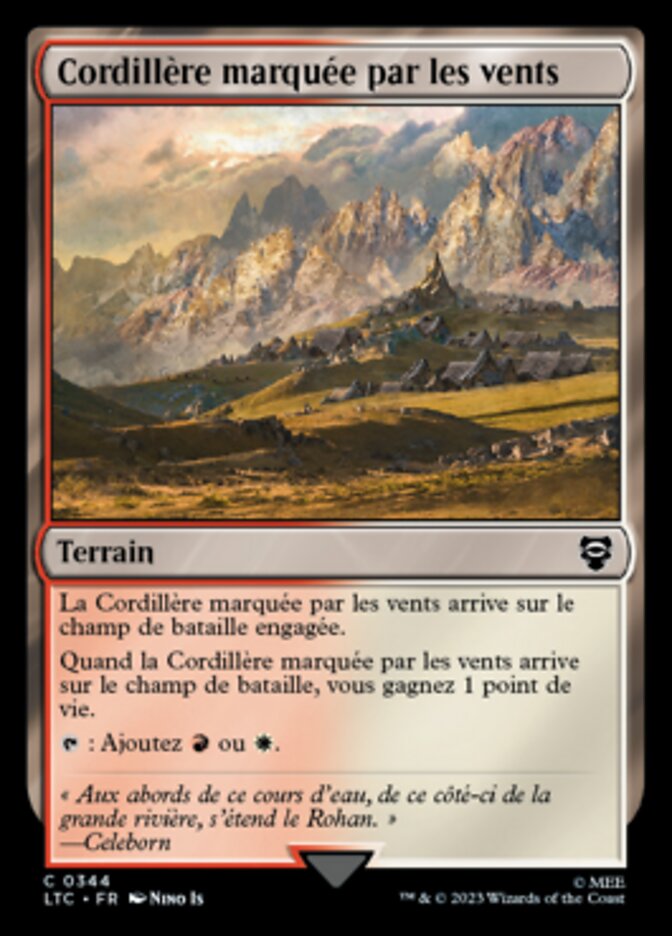 image Cordillère marquée par les vents