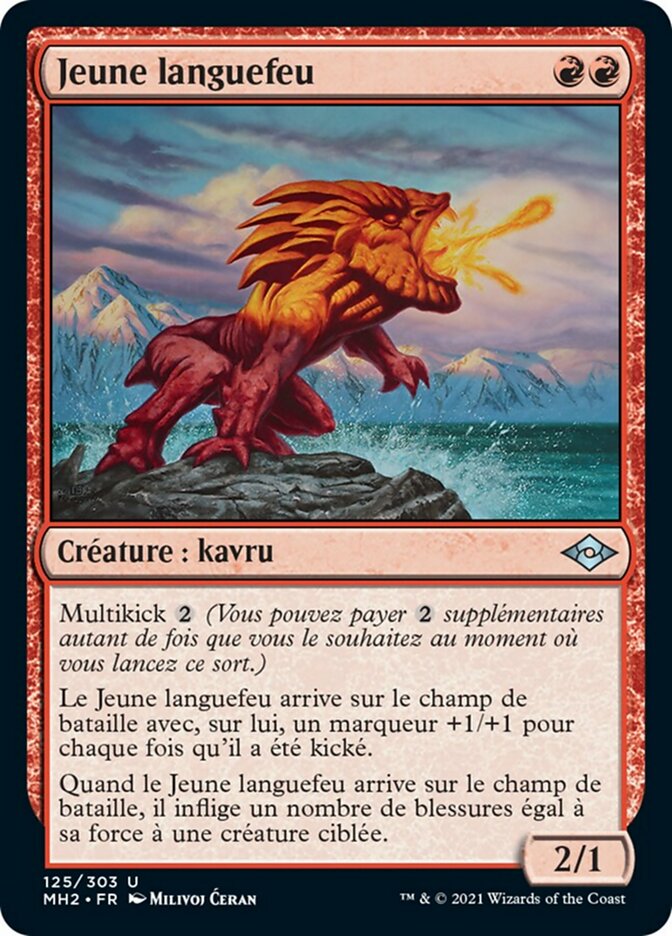 image Jeune languefeu