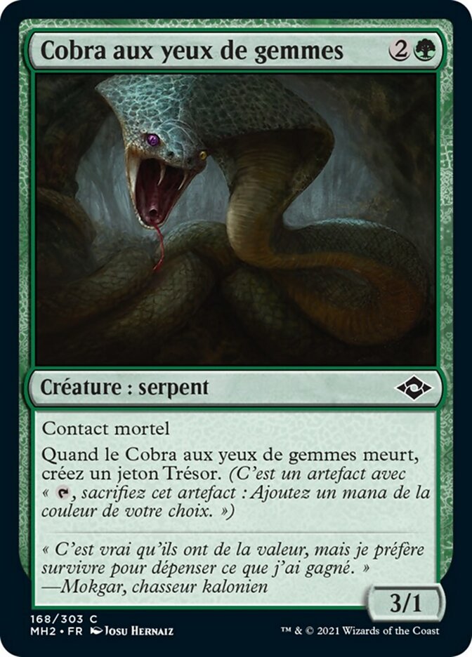 image Cobra aux yeux de gemmes