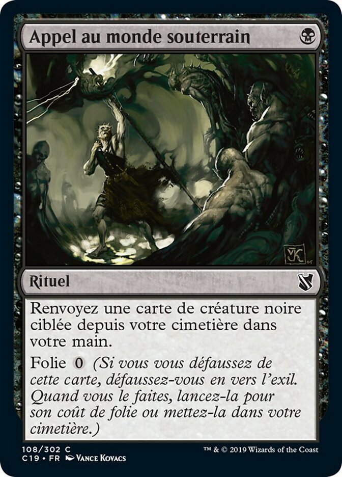 image Appel au monde souterrain