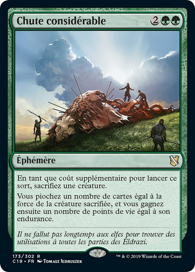 image Chute considérable